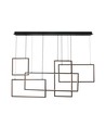 45W LED Designer Pendelleuchte - 120cm, 4800lm, schwarz, warmweiß, IP20
