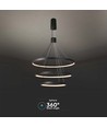 46W LED Pendelleuchte mit 3 Ringen, dimmbar - 4900lm, 3000K, schwarz, modernes Design