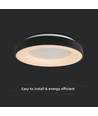 49W LED dekorative Deckenleuchte, dimmbar - Ø60cm, 106lm/W, schwarz, 3000K, Triac dimmbar