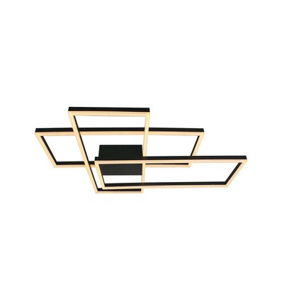 47W LED Deckenleuchte - L90xW67cm, 3000K, dimmbar, schwarzes Finish, dekorative Innenbeleuchtung