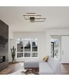 47W LED Deckenleuchte - L90xW67cm, 3000K, dimmbar, schwarzes Finish, dekorative Innenbeleuchtung