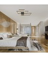 47W LED Deckenleuchte - L90xW67cm, 3000K, dimmbar, schwarzes Finish, dekorative Innenbeleuchtung