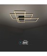 47W LED Deckenleuchte - L90xW67cm, 3000K, dimmbar, schwarzes Finish, dekorative Innenbeleuchtung