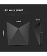 5W LED Wandleuchte - IP65, schwarz, 110lm/W, 17,5x17,5cm, Aluminium, inkl. Leuchtmittel