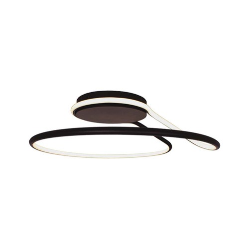 54W LED Designer Pendelleuchte, dimmbar - Schwarz, 4000K, 5330lm, runde abstrakte Form