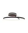 54W LED Designer Pendelleuchte, dimmbar - Schwarz, 4000K, 5330lm, runde abstrakte Form