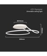 54W LED Designer Deckenleuchte, dimmbar - Ø52cm, weiß, rund, 4000K, Triac dimmbar