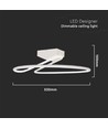 43W LED Designer Deckenleuchte, weiß rund - 4580lm, Ø52cm, 4000K, elegantes Design