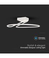 43W LED Designer Deckenleuchte, weiß rund - 4580lm, Ø52cm, 4000K, elegantes Design