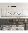 100cm 12W LED Pendelleuchte - Double Zig-Zag Design, 4000K, schwarzes Finish