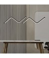 100cm 12W LED Pendelleuchte - Double Zig-Zag Design, 4000K, schwarzes Finish