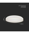 18W LED Designer Deckenleuchte - Rund, weiß, Ø35cm, 4000K, 1280lm