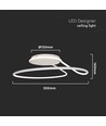 24W Designer LED Deckenleuchte - Ø25cm, weiß, Kreis-Design, 4000K neutralweiß
