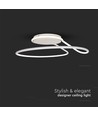 24W Designer LED Deckenleuchte - Ø25cm, weiß, Kreis-Design, 4000K neutralweiß