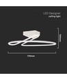 24W LED Designer Deckenleuchte - Rund, weiß, 2560lm, 4000K, IP20