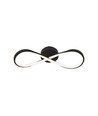 24W Infinity LED Designerleuchte - 3000K, schwarz, 360 Grad, Wand/Deckenleuchte
