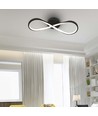 24W Infinity LED Designerleuchte - 3000K, schwarz, 360 Grad, Wand/Deckenleuchte