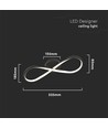 24W Infinity LED Designerleuchte - 3000K, schwarz, 360 Grad, Wand/Deckenleuchte