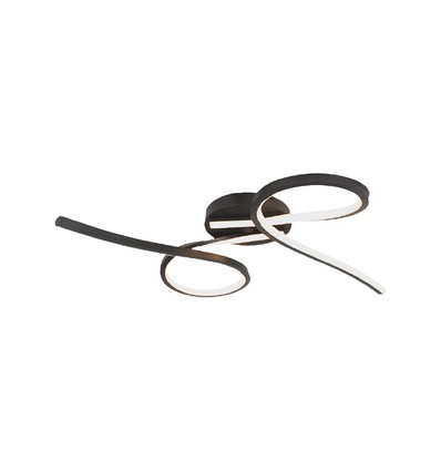 24W LED Designer Deckenleuchte - 2560lm, 3000K, schwarz, 360 Grad Abstrahlwinkel