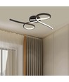 24W LED Designer Deckenleuchte - 2560lm, 3000K, schwarz, 360 Grad Abstrahlwinkel