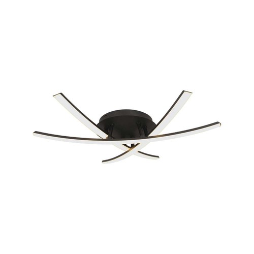20W LED Designer Deckenleuchte - 3 gekreuzte Röhren, 105lm/W, schwarzes Finish, 3000K