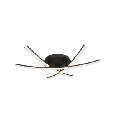 20W LED Designer Deckenleuchte - 3 gekreuzte Röhren, 105lm/W, schwarzes Finish, 3000K
