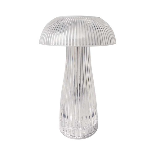 1W wiederaufladbare LED Tischleuchte - Touch dimmbar, 3-in-1 CCT, transparent, Ø16 x 25 cm