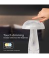 1W wiederaufladbare LED Tischleuchte - Touch dimmbar, 3-in-1 CCT, transparent, Ø16 x 25 cm