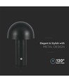3W wiederaufladbare LED Tischleuchte, schwarz - 3-in-1 CCT, dimmbar, Touch, 5V, 1800mAh Akku