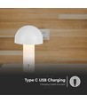 LED Tischlampe - 1800mAh Akku, Ø150x250, 3in1, weiß, Gehäuse