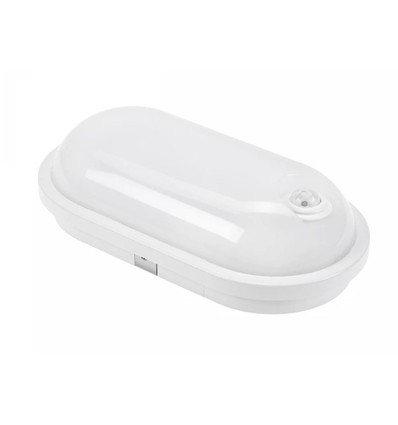 20W LED Technic Leuchte - IP54, IK07, Oval, 4000K, PIR-Sensor