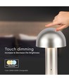 V-Tac wiederaufladbare 3-in-1 Tischlampe - Champagner/Gold, IP20, Touch-dimmbar