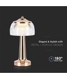 1W wiederaufladbare LED Tischleuchte, French Gold - 3-in-1, 1800mAh Akku, IP20, 13,5x26,5cm