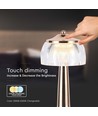 1W wiederaufladbare LED Tischleuchte, French Gold - 3-in-1, 1800mAh Akku, IP20, 13,5x26,5cm