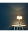 LED Tischlampe - 1800mAh Akku, 13,5x26,5cm, 3in1, Gehäuse in Chrom