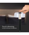 LED Tischlampe - 1800mAh Akku, Ø150x300 mm, 3000K, Schwarzes Gehäuse