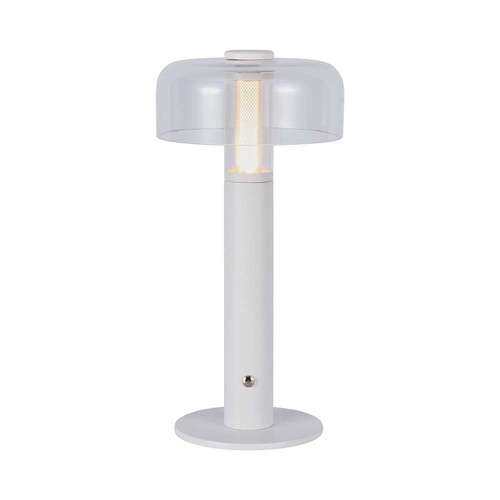 1W LED Tischleuchte mit Akku, weiß - Wiederaufladbar, 3000K, Touch dimmbar, DC 5V