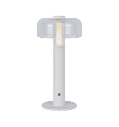 1W LED Tischleuchte mit Akku, weiß - Wiederaufladbar, 3000K, Touch dimmbar, DC 5V
