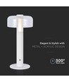 1W LED Tischleuchte mit Akku, weiß - Wiederaufladbar, 3000K, Touch dimmbar, DC 5V
