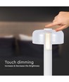 1W LED Tischleuchte mit Akku, weiß - Wiederaufladbar, 3000K, Touch dimmbar, DC 5V
