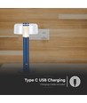 1W wiederaufladbare LED Tischleuchte - Violett, dimmbar, 3000K, USB Aufladung, 30cm hoch