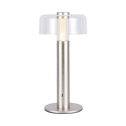 1W wiederaufladbare LED Tischleuchte, Champagner Gold - Touch dimmbar, USB-C, 3000K, 1800mAh, Höhe 30cm