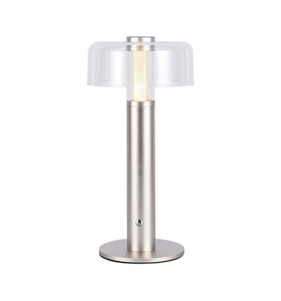 1W wiederaufladbare LED Tischleuchte, Champagner Gold - Touch dimmbar, USB-C, 3000K, 1800mAh, Höhe 30cm