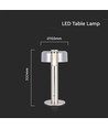 1W wiederaufladbare LED Tischleuchte, Champagner Gold - Touch dimmbar, USB-C, 3000K, 1800mAh, Höhe 30cm