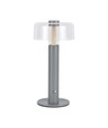 1W wiederaufladbare LED Tischleuchte - Touch dimmbar, 1800mAh Akku, 3000K, grau, inkl. USB-C Kabel