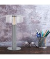 1W wiederaufladbare LED Tischleuchte - Touch dimmbar, 1800mAh Akku, 3000K, grau, inkl. USB-C Kabel