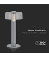 1W wiederaufladbare LED Tischleuchte - Touch dimmbar, 1800mAh Akku, 3000K, grau, inkl. USB-C Kabel