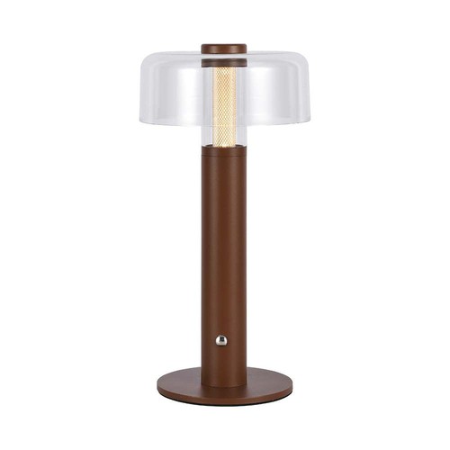 1W wiederaufladbare LED Tischleuchte, sandbraun - Touch dimmbar, 3000K, USB-C, 150x300mm
