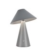 3W wiederaufladbare LED Tischleuchte, CCT - Grau, touch dimmbar, USB-C, Metall, 200lm