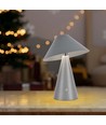 3W wiederaufladbare LED Tischleuchte, CCT - Grau, touch dimmbar, USB-C, Metall, 200lm